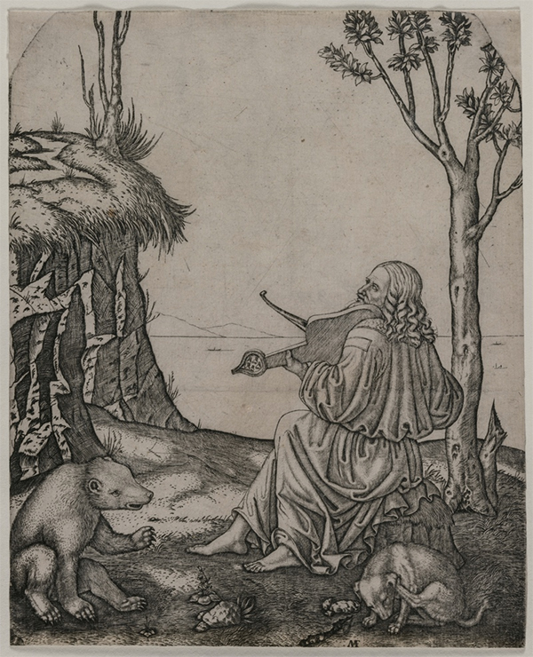 Image result for Marcantonio Raimondi painting orpheus charming animals