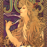 Alphonse Mucha, Advertising Poster for Job Cigarettes, Art Nouveau