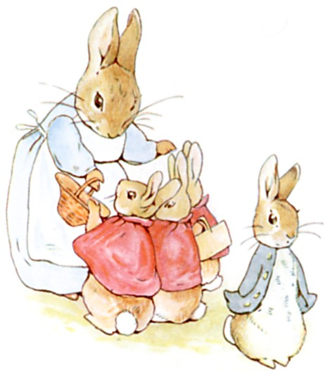 Beatrix Potter, Peter Rabbit, watercolor on paper,