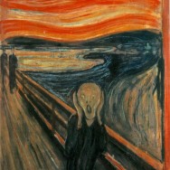 Edvard Munch, The Scream, 1893, Casein/waxed crayon and tempera on paper (cardboard), 35 7/8” x 29”, National Gallery, Oslo, Norway, Public Domain via Wikipedia.