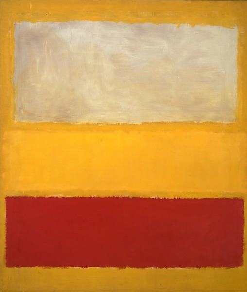 Mark Rothko, No. 13 (White, Red on Yellow), 1958, oil on canvas, 95 1/4 × 81 3/8 in., The Metropolitan Museum of Art, New York, Photo courtesy of The Metropolitan Museum of Art