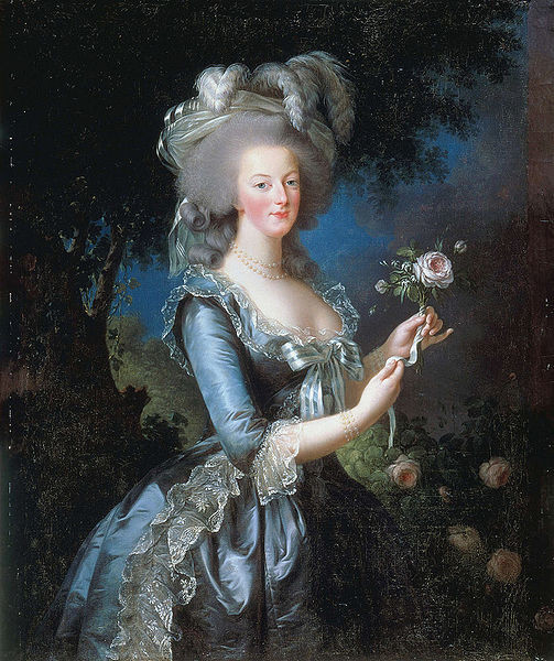 Elisabeth Louise Vigée Le Brun, Portrait of Marie-Antoinette with the Rose, 1783, oil on canvas, 44.5” x 34.3”, Palace of Versailles, Versailles, Public Domain via Wikimedia Commons.