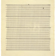 Agnes Martin, Aspiration, 1960, ink on paper, 11 ¾” x 9 ⅜”, Photo by J R via Flickr, Creative Commons Attribution 2.0 Generic License.