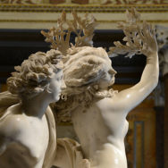 Gian Lorenzo Bernini, 1622-25, Apollo and Daphne, Marble, 93”, Galleria Borghese, Rome, Photo by By Alvesgaspar, CC BY-SA 4.0.