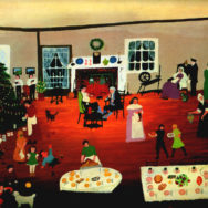 Grandma Moses, Christmas at Home, early 20th century, Photo via Wikiart.com