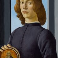 Sandro Botticelli, Portrait of a Young Man Holding a Roundel, c. 1480, oil on panel, photo by Sotheby’s.