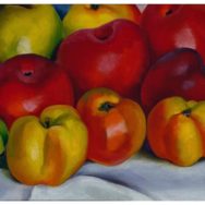 Georgia O’Keeffe, Apple Family – 2, 1920, Oil on canvas, 8’ x 10”, Georgia O’Keeffe Museum, Santa Fe, NM, Photo courtesy of the Georgia O’Keeffe Museum